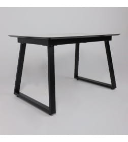 Стол AV 1208, HPL+МДФ,  раздвижной 1200 (1600)*800 Виктори натуральный/черный