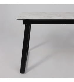 Стол AV 1208, HPL+МДФ,  раздвижной 1200 (1600)*800 Виктори натуральный/черный