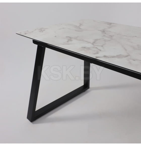 Стол AV 1208, HPL+МДФ,  раздвижной 1200 (1600)*800 Виктори натуральный/черный (119637) 