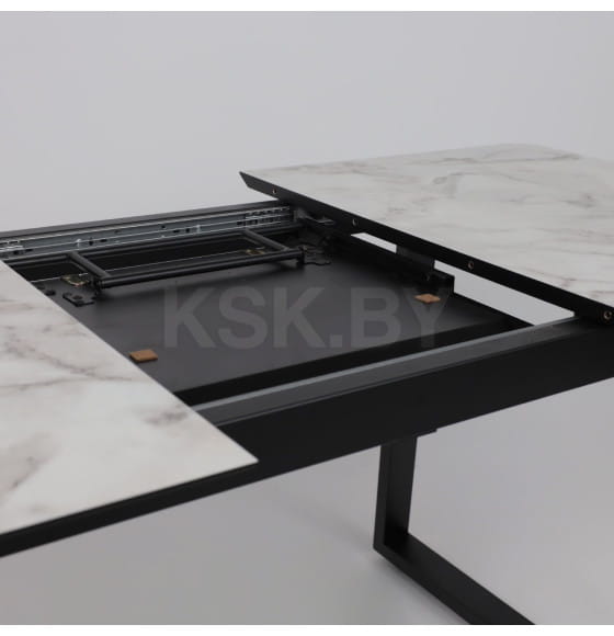 Стол AV 1208, HPL+МДФ,  раздвижной 1200 (1600)*800 Виктори натуральный/черный (119637) 