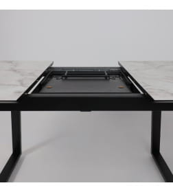 Стол AV 1208, HPL+МДФ,  раздвижной 1200 (1600)*800 Виктори натуральный/черный