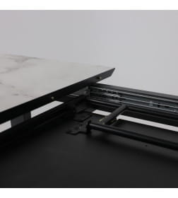 Стол AV 1208, HPL+МДФ,  раздвижной 1200 (1600)*800 Виктори натуральный/черный