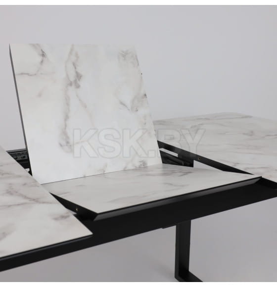 Стол AV 1208, HPL+МДФ,  раздвижной 1200 (1600)*800 Виктори натуральный/черный (119637) 