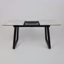 Стол AV 1208, HPL+МДФ,  раздвижной 1200 (1600)*800 Виктори натуральный/черный (119637) 