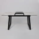 Стол AV 1208, HPL+МДФ,  раздвижной 1200 (1600)*800 Виктори натуральный/черный (119637) 