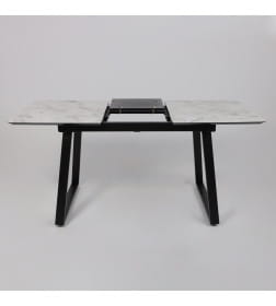 Стол AV 1208, HPL+МДФ,  раздвижной 1200 (1600)*800 Виктори натуральный/черный