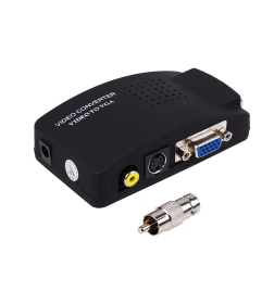 Конвертер BNC\RCA + S-video на VGA (в комплекте переходник гн. BNC – шт. RCA)  REXANT 17-6932
