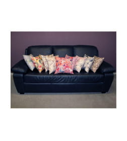 Наволочка декоративная MATEX ФЬЮЖН FRESCO. ОГУРЦЫ. Размер: 38x38 Цвет: молочныйрозовый, фиолетовый