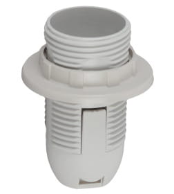 Патрон Е14 с кольцом, пластик, белый ЭРА