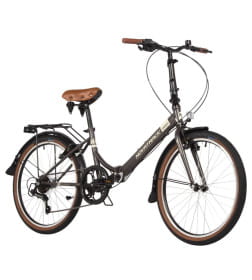 Велосипед NOVATRACK 24" складной, AURORA, коричневый