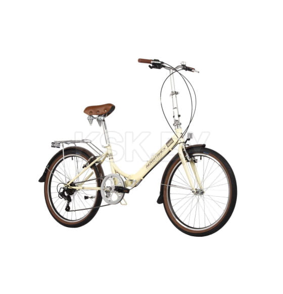 Велосипед NOVATRACK 24" складной, AURORA, бежевый (168395 24FAURORA6S.BG4) 