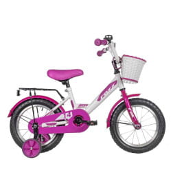 Велосипед FOXX 14" SIMPLE белый, сталь