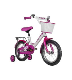 Велосипед FOXX 14" SIMPLE белый, сталь