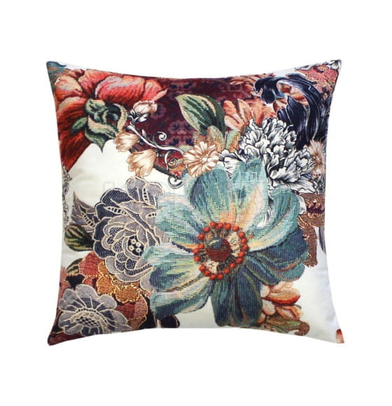 Подушка декоративная "Гобелен" 33x33 см (белый, бирюзовый, синий) MATEX CONCEPT. LINE 51-862 (51-862) 