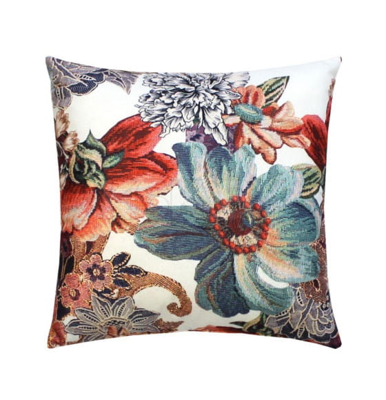 Подушка декоративная "Гобелен" 33x33 см (белый, бирюзовый, синий) MATEX CONCEPT. LINE 51-862 (51-862) 