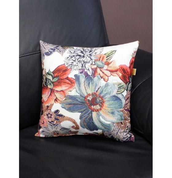 Подушка декоративная "Гобелен" 33x33 см (белый, бирюзовый, синий) MATEX CONCEPT. LINE 51-862 (51-862) 