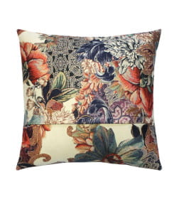 Наволочка декоративная 38x38 см, белый, бирюзовый, синий ФЬЮЖН FRESCO ГОБЕЛЕН-2 MATEX 51-886