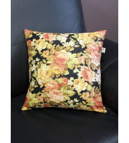 Наволочка декоративная 38x38 см, черный, розовый ФЬЮЖН FRESCO ГОБЕЛЕН MATEX 44-321