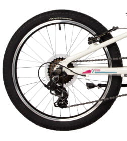 Велосипед NOVATRACK 20", NOVARA, белый, алюм., 6-скор, TY21/TS38/SG-6SI, V-brake
