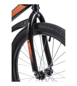 Велосипед NOVATRACK 20", JUSTER,  чёрный, тормоз ножной, защита  А-тип, пластиковые крылья