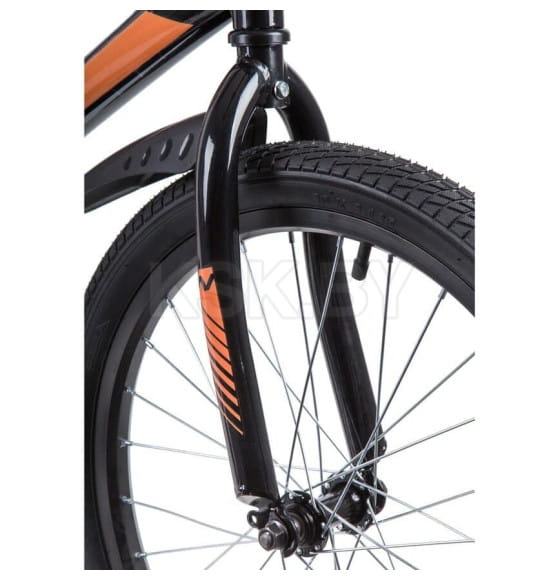 Велосипед NOVATRACK 20", JUSTER,  чёрный, тормоз ножной, защита  А-тип, пластиковые крылья (163078 205JUSTER.BK23) 