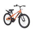 Велосипед NOVATRACK 20", JUSTER,  оранжевый, тормоз ножной, защита  А-тип, пластиковые крылья (163079 205JUSTER.OR23) 
