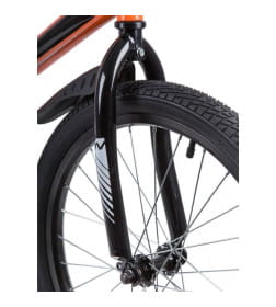 Велосипед NOVATRACK 20", JUSTER,  оранжевый, тормоз ножной, защита  А-тип, пластиковые крылья