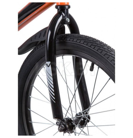 Велосипед NOVATRACK 20", JUSTER,  оранжевый, тормоз ножной, защита  А-тип, пластиковые крылья (163079 205JUSTER.OR23) 