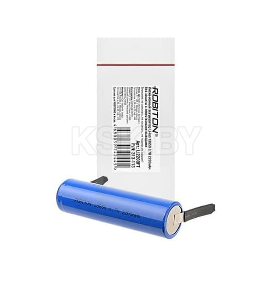 Аккумулятор LI2200FT без защиты с лепестковыми выводами ROBITON БЛ16430 (БЛ16430) 