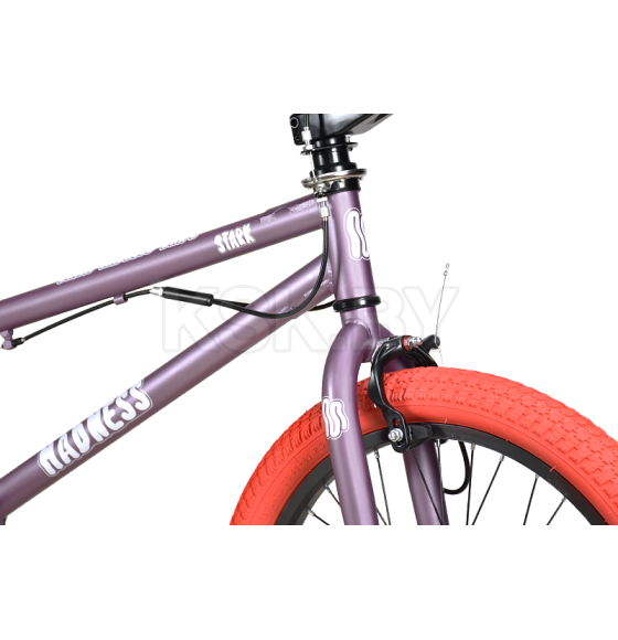 Велосипед Stark'24 Madness BMX 2 фиолетово-серый/перламутр/красный (HQ-0014367) 