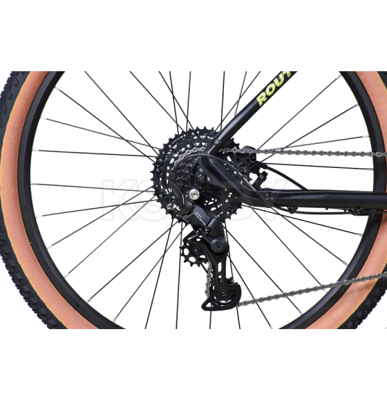 Велосипед Stark'25 Router 27.4 HD черный матовый/оливково-желтый L/20" (HQ-0017917) 