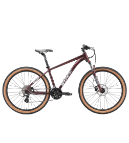 Велосипед Stark'25 Router 27.2 HD ежевичный матовый/белый призрак M/18"