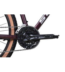 Велосипед Stark'25 Router 27.2 HD ежевичный матовый/белый призрак M/18"