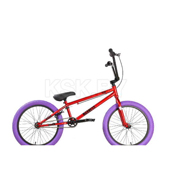 Велосипед Stark'25 Madness BMX 5 Cr-Mo красный/черный/фиолетовый (HQ-0014378) 