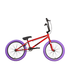 Велосипед Stark'25 Madness BMX 5 Cr-Mo красный/черный/фиолетовый