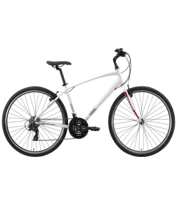 Велосипед Stark'24 Terros 28.2 V белый матовый/красный, серый 20"