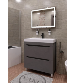 Тумба напольная VAKO Фрост Бетон 80 под умывальник Слим 