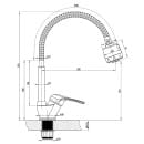 Смеситель Клевер Oniks для кухни, OS519flex (OS 519) 