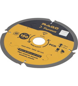 Диск пильный по фиброцементу 190хZ4х30 мм RAGE Furious 594390