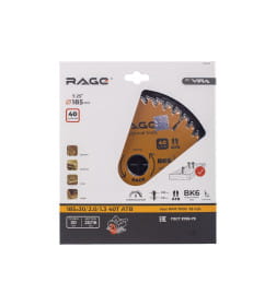 Диск пильный по дереву 185х40Zх30/20/16 мм RAGE by VIRA 594245