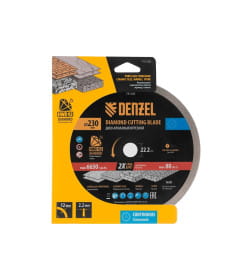 Диск алмазный отрезной 230х22,2 мм сплошной, мокрый рез HWD92 Denzel 731320