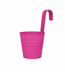 Декоративное настенное ведро (розовый), пластик