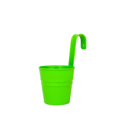 Декоративное настенное ведро (салатовый), пластик