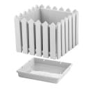 Кашпо квадратное среднее "Лардо" 28,3х28,3х21,8 см (белый) (ЭП 205784) 