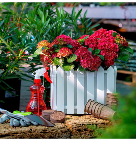 Кашпо квадратное среднее "Лардо" 28,3х28,3х21,8 см (белый) (ЭП 205784) 