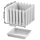 Кашпо квадратное среднее "Лардо" 28,3х28,3х21,8 см (белый) (ЭП 205784) 