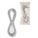 Шнур с вилкой в тканевой оплетке ПВС 2х0,75 1,8м белый TDM (SQ1305-0091) 