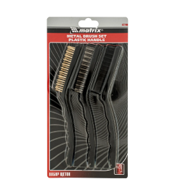 Набор щеток металлических с пластмассовой ручкой (3 шт.) Matrix 74863