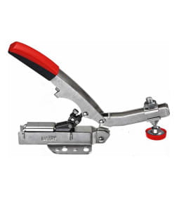 Зажим горизонтальный с коленчатым рычагом, 2.5 кН, с открытым плечом и горизонтальным основанием BESSEY