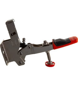Зажим горизонтальный с коленчатым рычагом, 2.5 кН, с открытым плечом и горизонтальным основанием BESSEY